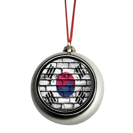 Freaky Fanged Skull Bauble Christmas Ornaments Silver Bauble Tree