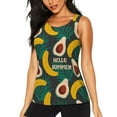 thumbnail image 1 of Fotbe Banana And Avocado Blusas Sin Mangas para Mujer – Estilo Casual, Corte Suelto, Slim-Fit, Cuello Redondo Deportivo, Tops de Verano para Gimnasio y Yoga-Medium, 1 of 7