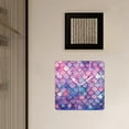 thumbnail image 3 of 12 Inch Wall Clock Battery Operated Square Clock Decorative for Office, Kitchen, Outdoor, Living Room，Fish Scale Wave Colorful Beautiful, 3 of 4