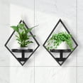 thumbnail image 4 of Macetero de Pared con Diseño en Diamante - Soporte para Plantas de Interior, Ahorra Espacio, Incluye Herramientas, 4 of 16