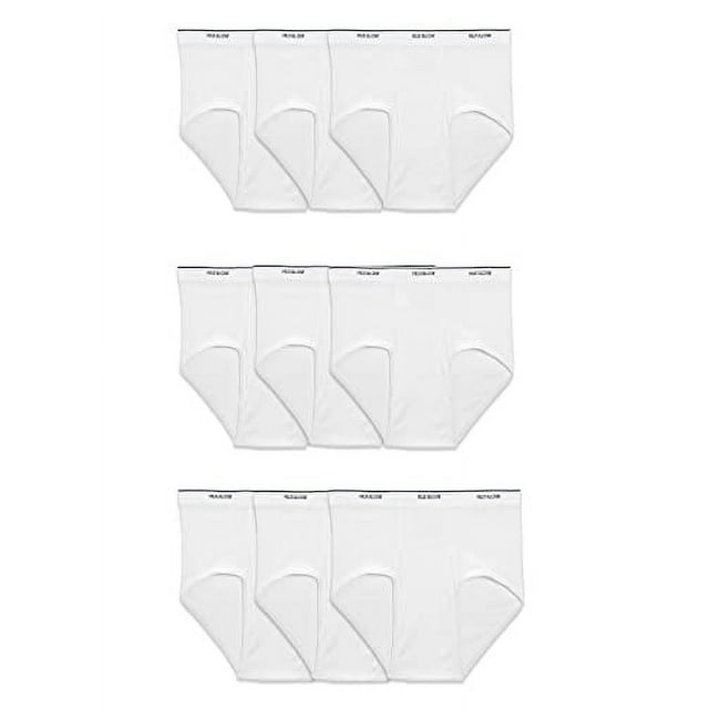 Calzoncillos Fruit of the Loom, de algodón blanco, sin etiquetas, para hombre, 9 x Lg