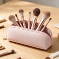 thumbnail image 4 of Btomtd PU Leather Pencil Pouch, Large Capacity Pencil Case for Students, Waterproof Cosmetic Brush Organizer, Pink, 4 of 6