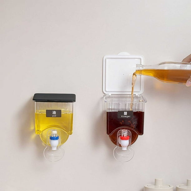 Dispensador de Aceite de Pared, Organizador de Condimentos de Cocina, Contenedor de Aceite a Prueba de Fugas