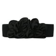 thumbnail image 4 of Miyuadkai Belt Women's Chiffon Flower Decorative Belt Elastic Wild Belt Buckle Belt Accessory Black, 4 of 7