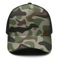 thumbnail image 3 of Camouflage Baseball Cap Adjustable Size – Stylish Spliced Design Trucker Hat, Dad Hat with Full Print Front & Brim, Breathable Cotton Blend Snapback for Sports, Travel & Daily Wear, 3 of 3