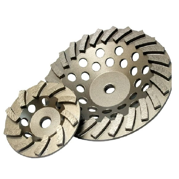 Diamond Delux-Cut Spiral Turbo Diamond Cup Grinder 10 Seg 4" X 5/8" -11