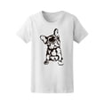 thumbnail image 1 of Black And White French Bulldog T-Shirt Women -Image by Shutterstock, Female XX-Large, 1 of 2