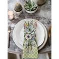 thumbnail image 2 of Watercolor Flowers Cloth Napkins Set of 8 Reusable Dinner Napkins, Spring Floral Sage Green Stripes Check Cocktail Napkin Washable Table Napkins for Wedding/Holiday Party/Baby Shower 20"x20", 2 of 7