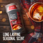 Dove Men+Care Limited Edition Aluminum Free Deodorant Stick for Men Apple Cider & Bourbon, 3.0 oz