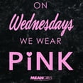 thumbnail image 2 of Junior's Mean Girls On Wednesdays We Wear Pink Logo Graphic Crop T-Shirt Black Large, 2 of 4