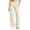 Khaki, variant on Womens High Waisted Wide Leg Cargo Pants Cross V Waist Pull On Trousers with Pockets Casual Workout Summer Travel Pants Navy