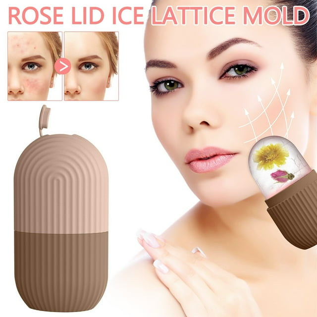 Fiudx Rodillo de Hielo Facial, Herramienta de Belleza Refrescante, Dispositivo Suave para El Cuidado de La Piel, para Ojos, Rostro y Cuello, Rutina Diaria para Mujeres, Diseño Reutilizable