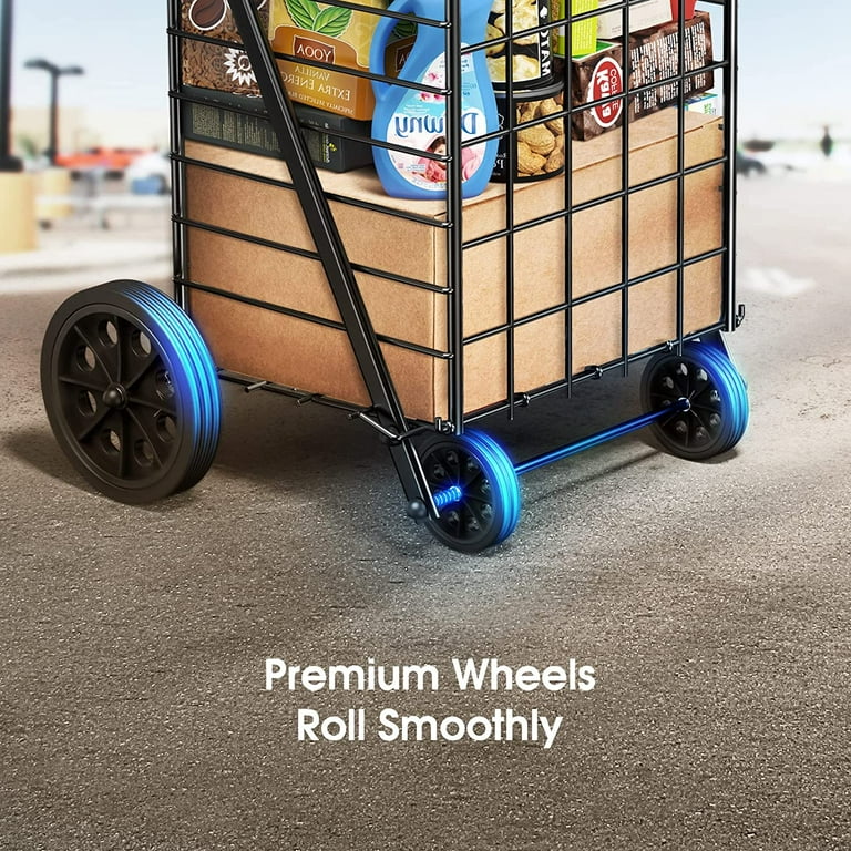 Heavy Duty Personal Grocery Shopping Cart With Wheels — Rickle.