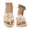 Beige, variant on Conairie Women Summer Slide Sandals Slip On Open Toe Flowerbeach Sneakers Comfortable Soft Outdoor Outdoor Shoes 36