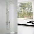 thumbnail image 3 of 3-Function 304 Stainless Steel Wall-Mounted Outdoor Shower System, Brushed Nickel, 3 of 13