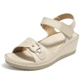 thumbnail image 3 of Sandalias de cuña para mujer Sandalias ortopédicas cómodas antideslizantes para fiestas y vacaciones, 3 of 9