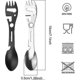 thumbnail image 2 of Pieces Camping Cutlery, Stainless Steel Spoon Fork Camping Combination 6 In 1 Portable Multifunction, 2 of 3