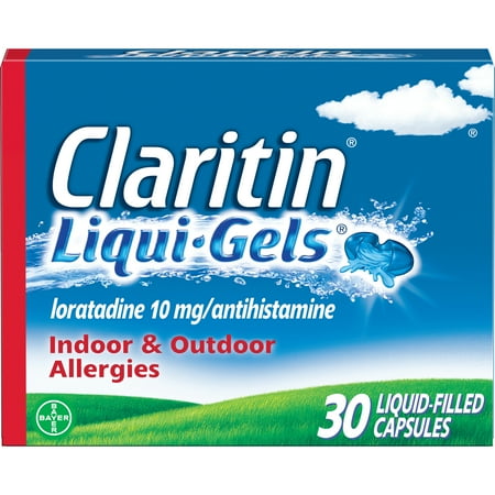 Claritin 24 Hour Non-Drowsy Allergy Relief Liqui-Gels, 10 mg, 30 (Best Otc For Seasonal Allergies)