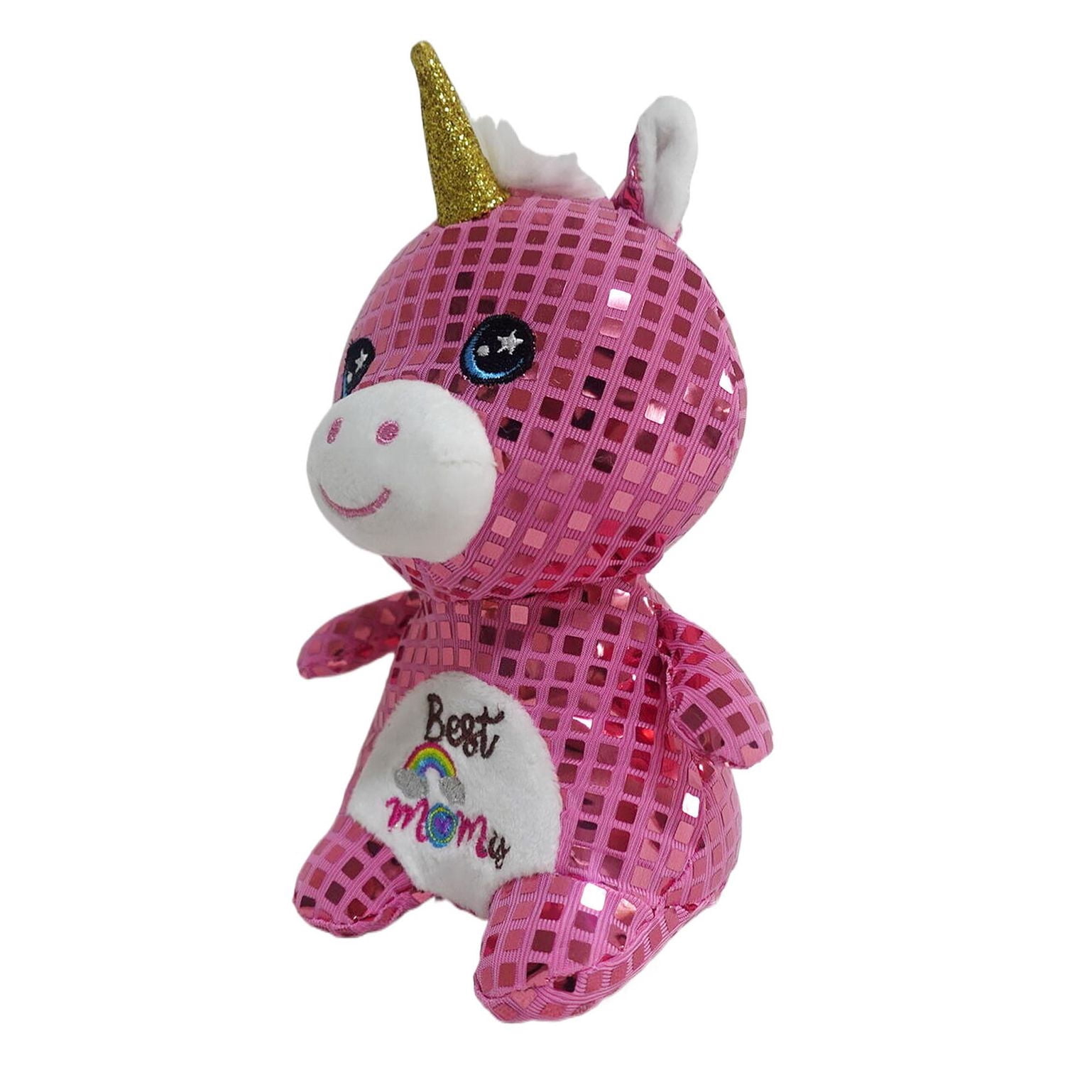 Way To Celebrate Mother's Day Plush Disco Fabric Unicon Pink,6.5inch Height,for 3 years and up
