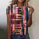 thumbnail image 2 of Tops de Ajuste Suelto para las Mujeres Nueva Manga Corta Cuello Redondo Suéter Caballo Casual Impreso Camiseta, Ligero Top de Verano, 2 of 5