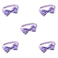 thumbnail image 3 of Greeniant pajarita cuello moda mascotas correas decoraciones Push-pull cinta para cachorros gatos morado punto blanco 5piezas, 3 of 5