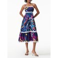 thumbnail image 3 of Gupgi Robe Débardeur Florale pour Femmes Bretelles Spaghetti Robes Évasées Sans Manches Taille Haute Robe Longue Fluide Robe de Plage, 3 of 8
