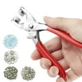 thumbnail image 1 of 100Pcs Thickened Snap Fasteners Kit Metal Copper Five Claw Buckle Set with Hand Pressure Pliers DIY Sewing Buttons for Clothing Sewing, 1 of 9