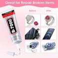 thumbnail image 5 of 15/50ml B-7000 Clear Multipurpose Adhesive Glue, Flexible Semi-Fluid Contact Adhesive for Phone Repair, Jewelry Making, Crafts & More, 2 Pack, 5 of 11