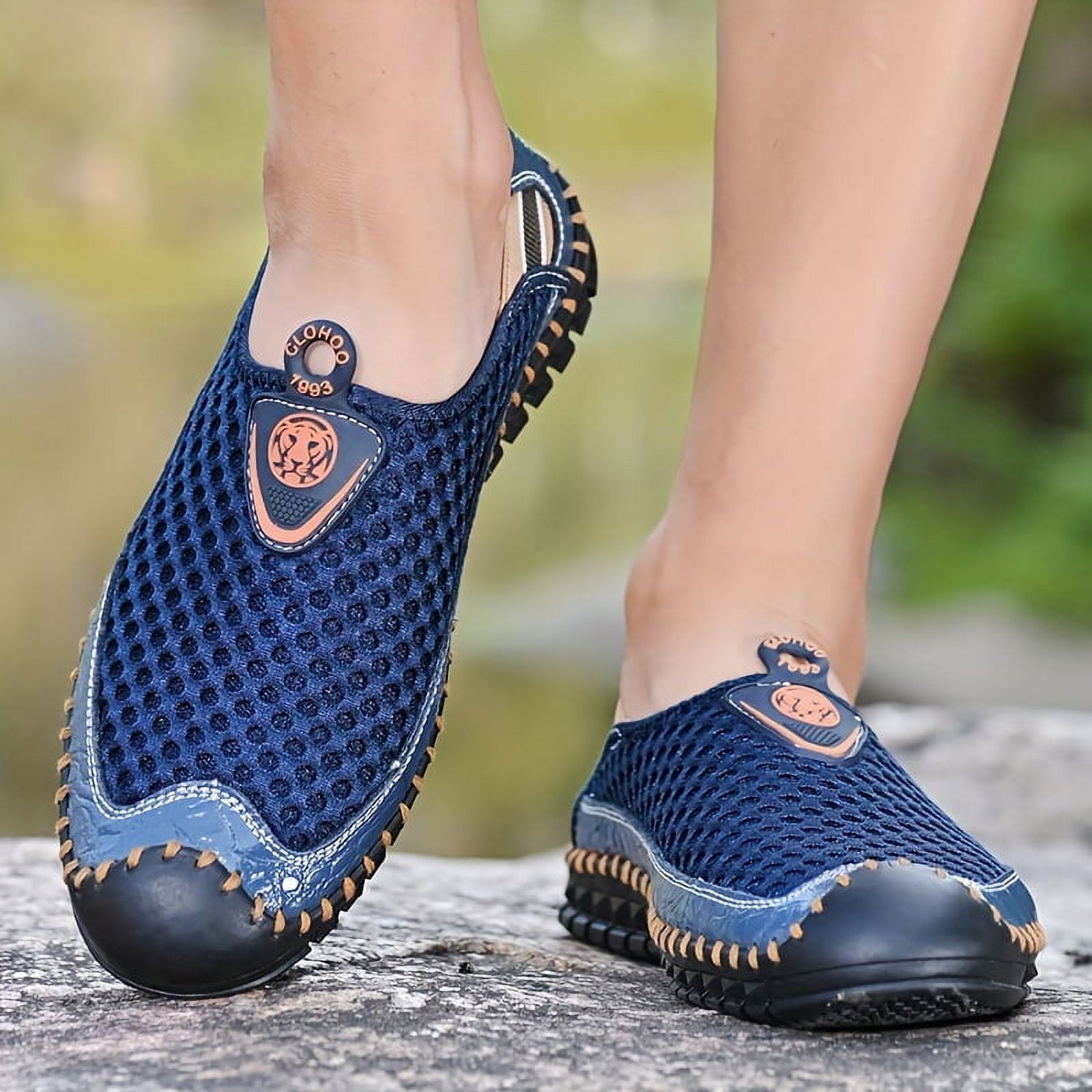 Men's Mesh Breathable Lightweight Rubber Sole Stitching Non Slip Sandals  Hiking Shoes For Spring And Summer - Walmart.com