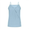 thumbnail image 4 of Women Cotton Linen Tanks Side Split Camis Spaghetti Strap Tank Top Solid Color Blouses V Neck Camisole Sleeveless Shirt Loose Fit Vest Lightweight Breathable Clothing, 4 of 6