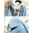 thumbnail image 3 of Men's Denim Distressed Jacket Casual Slim Fit Button Down Jeans Coat, 3 of 6