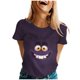 thumbnail image 2 of Tops de Ajuste Suelto para las Mujeres Sudadera Casual Impresa Manga Corta Cuello Redondo Superior, Poliéster, 2 of 8