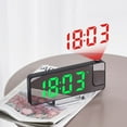 thumbnail image 3 of Projection Alarm Clocks for Bedrooms,LED Digital Clock with 180° Rotatable Projector on Ceiling Wall,Snooze Model,12/24H,2-Level Brightness Indoor Temperature for Heavy Sleepers Adults, 3 of 9