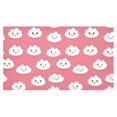 thumbnail image 3 of BSDHOME Cute Emotion Face White Cloud Tablecloth 60x104 Inches, Pink Tablecover Desk Table Cloth Cover for Wedding Party Decor, 3 of 5
