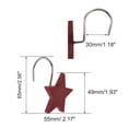 thumbnail image 2 of Uxcell Metal Household Star Shower Curtain Hook Window Rolling Hook Clip, Red 12 Pack, 2 of 7