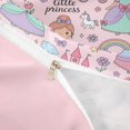 thumbnail image 4 of Meiyoeat Cute Princess Castle Rainbow Twin Bedding for Kids Girls, Girly Pink Cartoon Duvet Cover Set, Pink Reversible, 1 Duvet Cover and 1 Pillowcase (No Comforter), 4 of 6