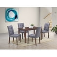 thumbnail image 1 of Clare 5Pc Solid Wood Dining Set (48" x 30") - Dark Grey, 1 of 5