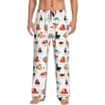 thumbnail image 1 of Fotbe funny cats celebrating Valentine's Day Pantalones de Pijama para Hombre, Pantalones de Dormir, Pantalones de Casa con Cintura Ajustable y Bolsillos-Large, 1 of 6