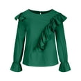 thumbnail image 5 of WIZUTIZ Fall Winter Shirt Women's Casual Sexy Fashion Solid Long Sleeve Tops Women V Neck Pullover Blouse, 5 of 7