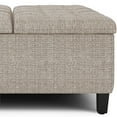 thumbnail image 4 of Bowery Hill 36" Square Coffee Table Ottoman in Platinum Tweed Look Fabric, 4 of 8
