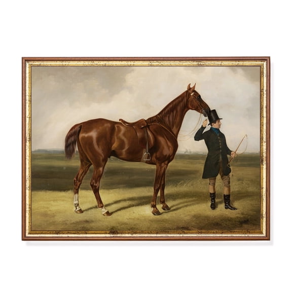Vintage Equestrian Horse Poster Moody Farmhouse Home Decor, 8x12 UNFRAMED