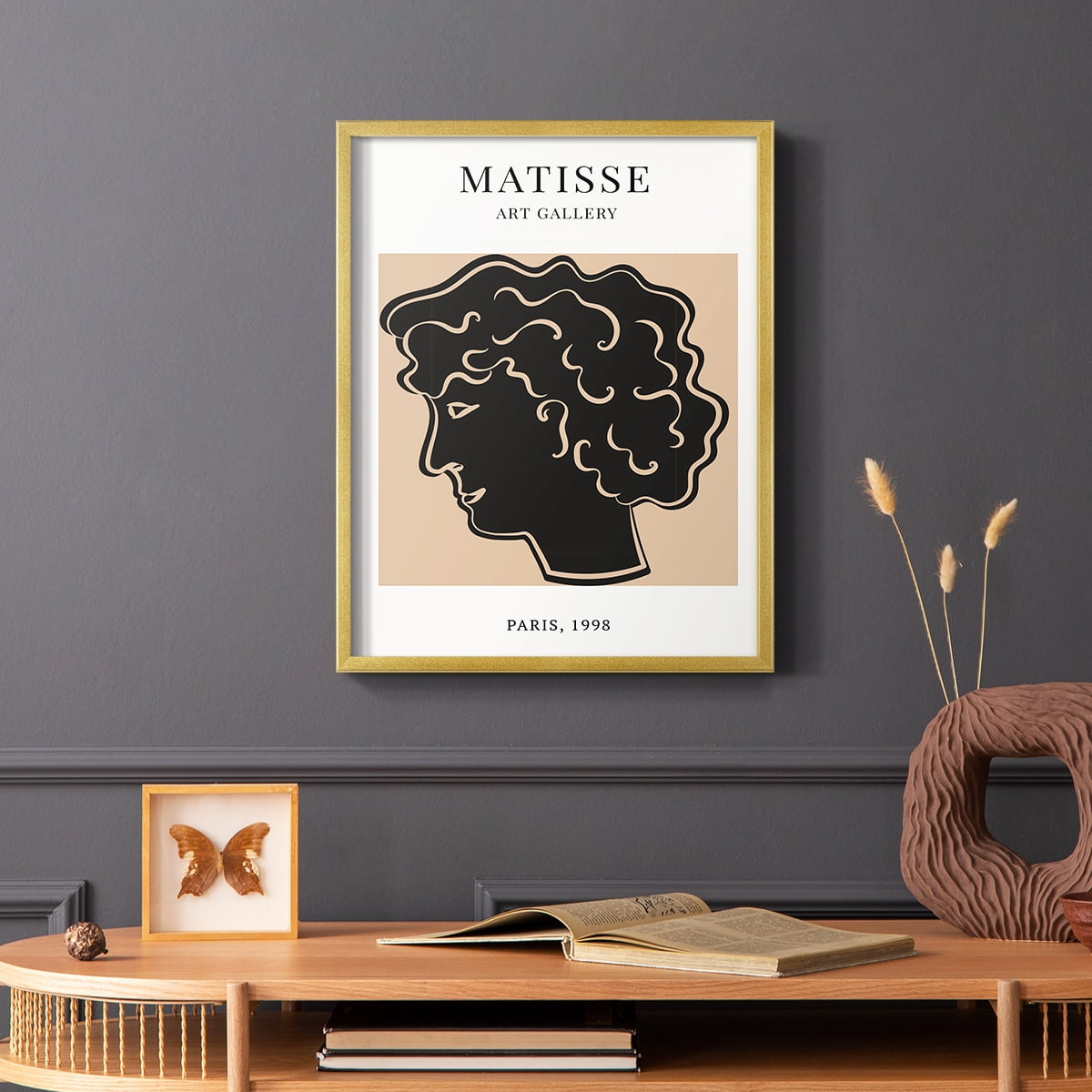 Matisse CXXI Framed Print in Gold Solid Wood 11 x 14 Framed Print