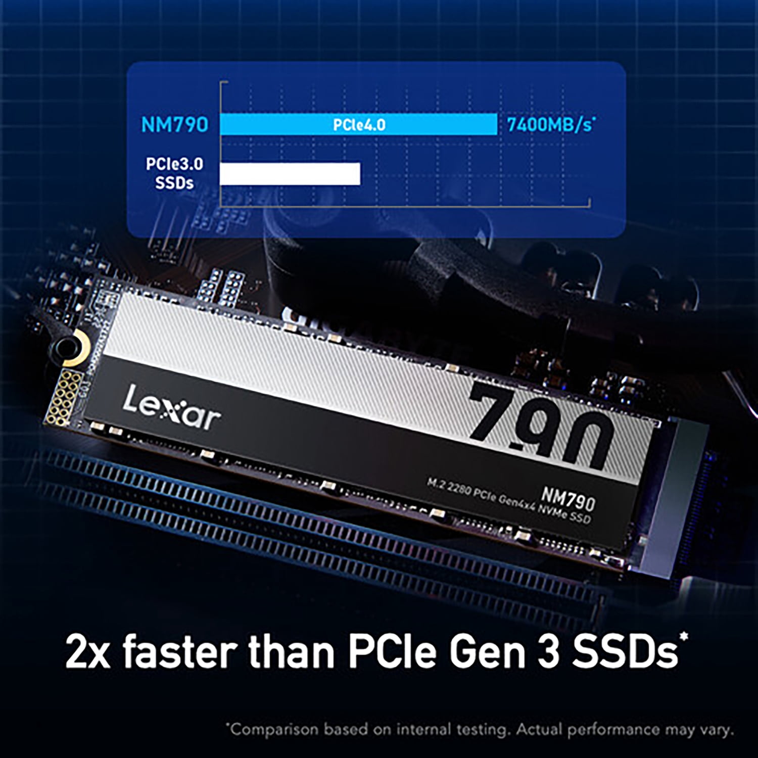 Lexar NM790 M.2 2280 PCIe Gen 4x4 NVMe Internal Solid-State Drive