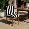 thumbnail image 2 of ARDEN Foam Outdoor Dining Chair Cushion, 20 x 20, made with ProFoam, Rain-proof, Fade Resistant, Black Cabana Stripe, 2 of 9