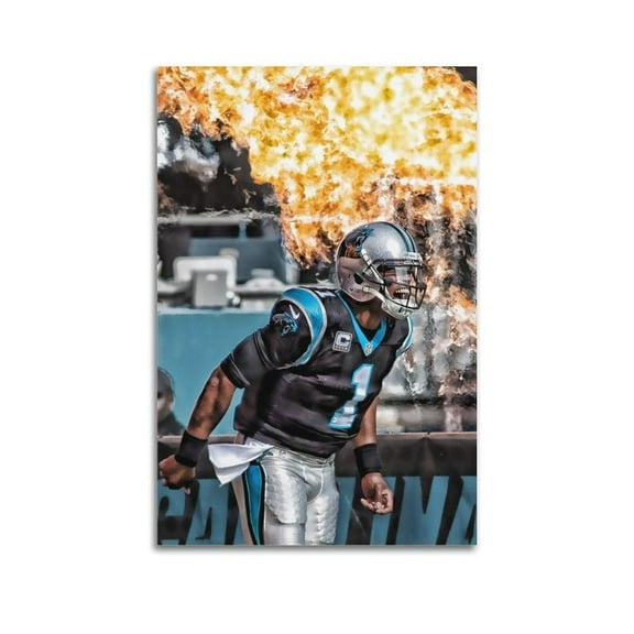 American Football Star Player Cam Newton Classic Cool Poster Poster Album Cover Posters for Bedroom Wall Art Canvas Posters Music Album Cover Poster