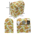 thumbnail image 4 of Orange Stand Mixer Cover, Theme Girlish Pattern with Doodle Flowers and Green Leaves, Kitchen Appliance Organizer Bag Cover with Pockets, 5 Quarts, Apple Green Orange, by Ambesonne, 4 of 4