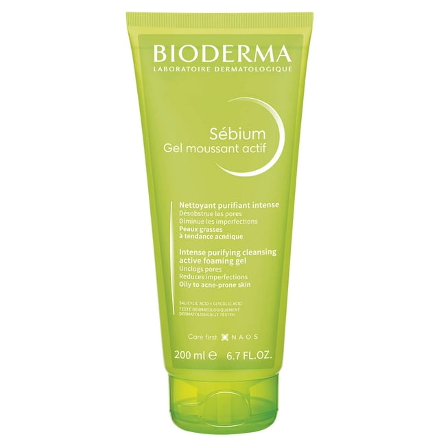 Bioderma Sebium Gel Moussant Actif Purifiant Intense Nettoyant, 200 ml