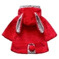 thumbnail image 5 of GYRATEDREAM Infant Toddler Baby Girls Cute Winter Warm Thick Fur Capes Cardigan Cloak Windproof Coat with Bow Pom-Pom Balls for 6-12M Red, 5 of 7