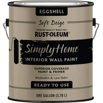 Rust-Oleum Simply Home Interior Wall Paint 332118 Simply Home Eggshell Interior Wall Paint, Soft Beige, 128 Fl Oz
