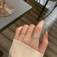 thumbnail image 4 of ZHaobin French Retro Zircon Ring Simple Gold Color Acrylic Crystal Ring for Women Trendy Fashion Jewelry Accessories Adjustable Ring (JZ394,resizable), 4 of 7